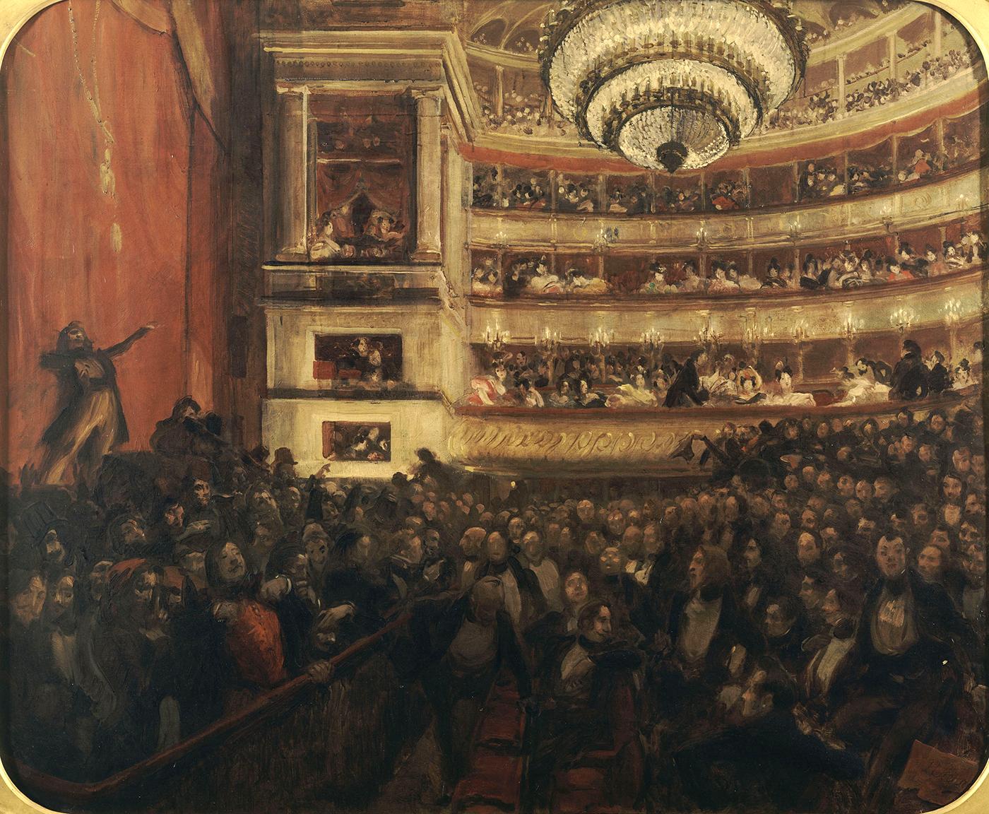 La première d'Hernani. Avant la bataille. BESNARD Albert (1849 - 1934)
